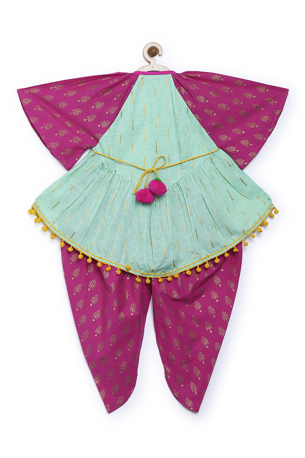 Girl Aqua Poppy Floral Suit Set