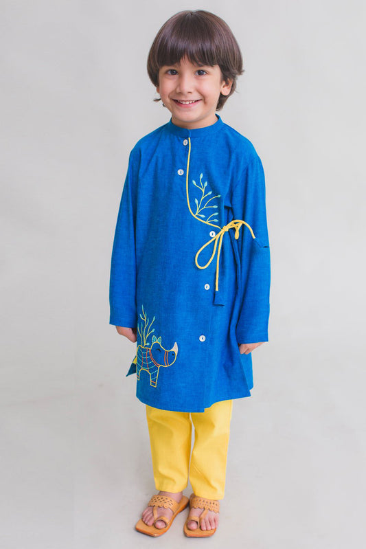 Boy Blue Gond Rhino Kurta Set
