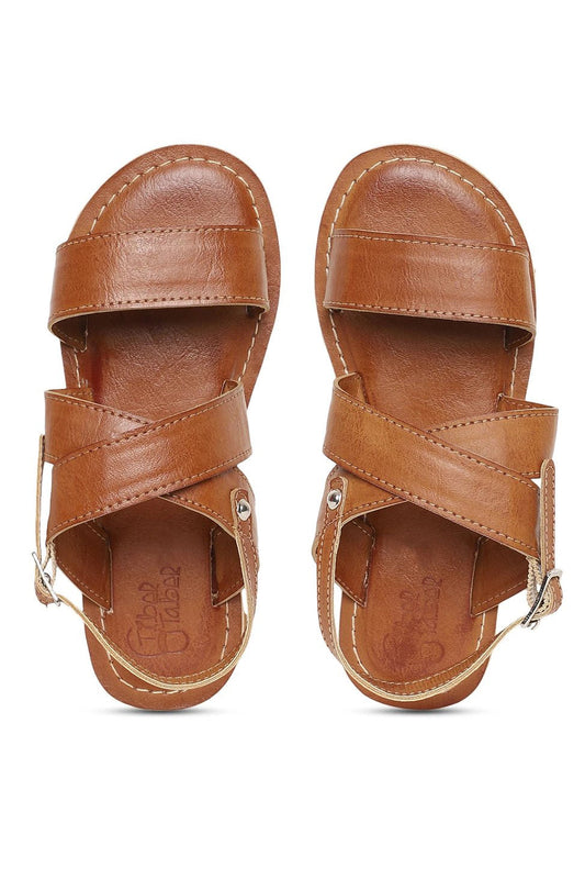Boy Brown Criss Cross Sandal