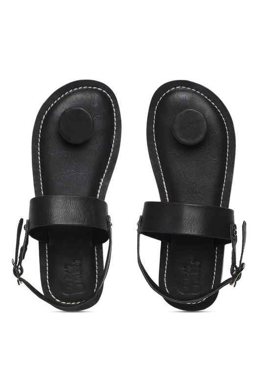 Boys Black Circle Grip Sandal