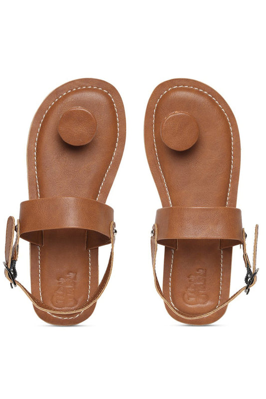 Boys Brown Circle Grip Sandal