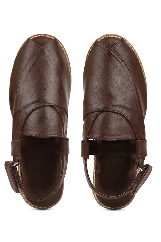 Boys Brown Peshawari Shoes